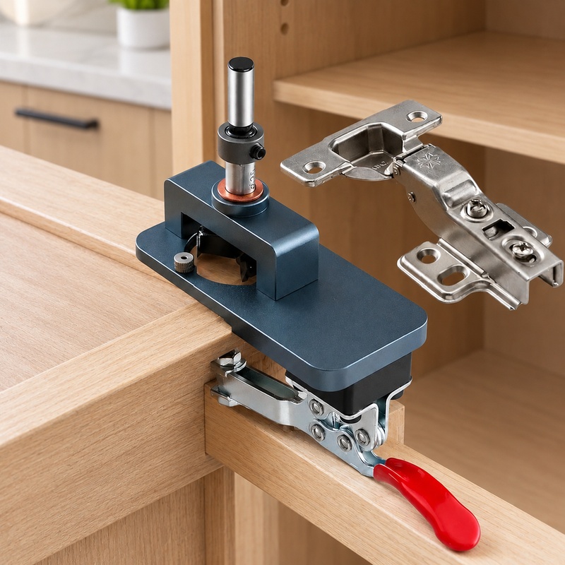 Cabinet Hinges - مشبك دليل الحفر الدقيق لتركيب مفصلات